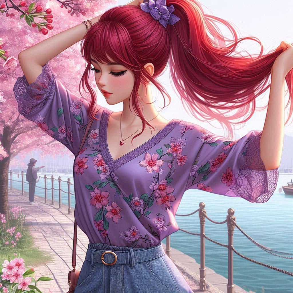 I heard that lifting hair. The action of tying the ponytail will discharge. It is heartwarming.