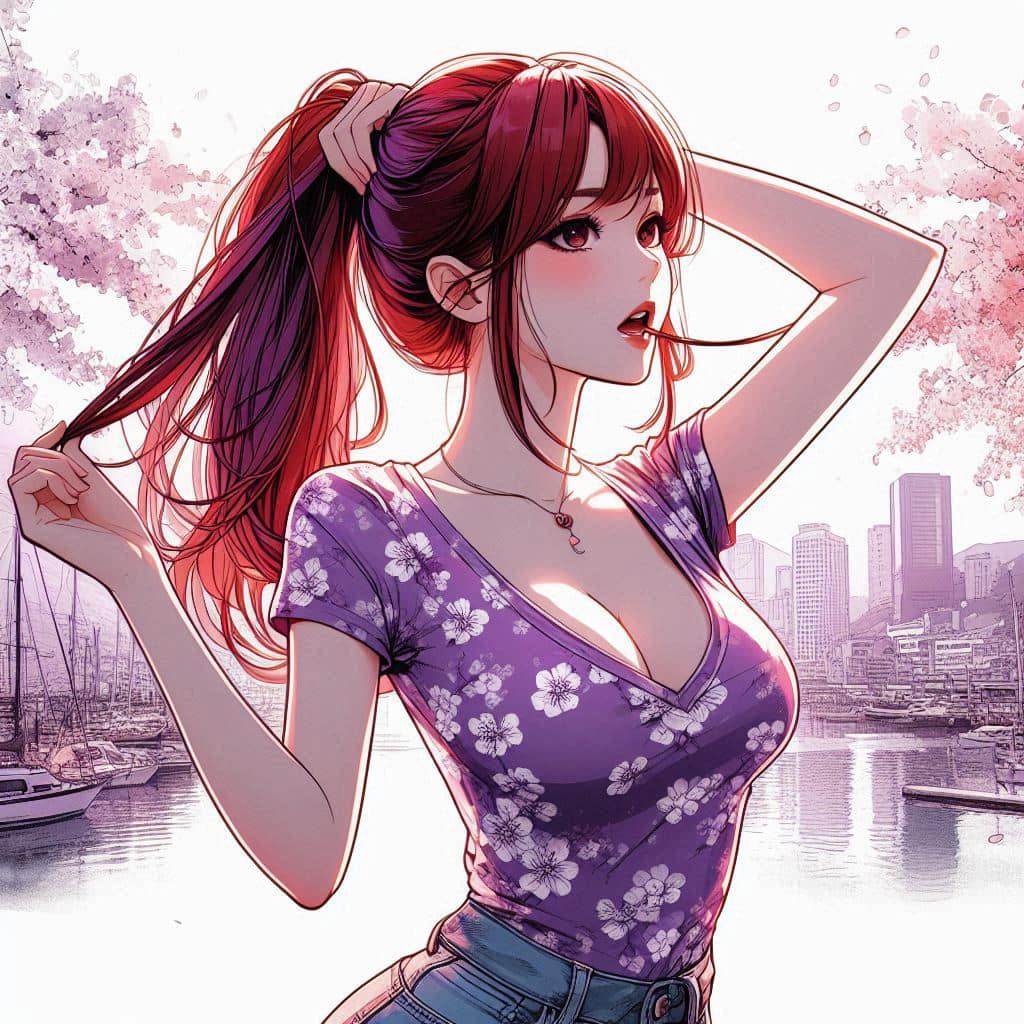 I heard that lifting hair. The action of tying the ponytail will discharge. It is heartwarming.