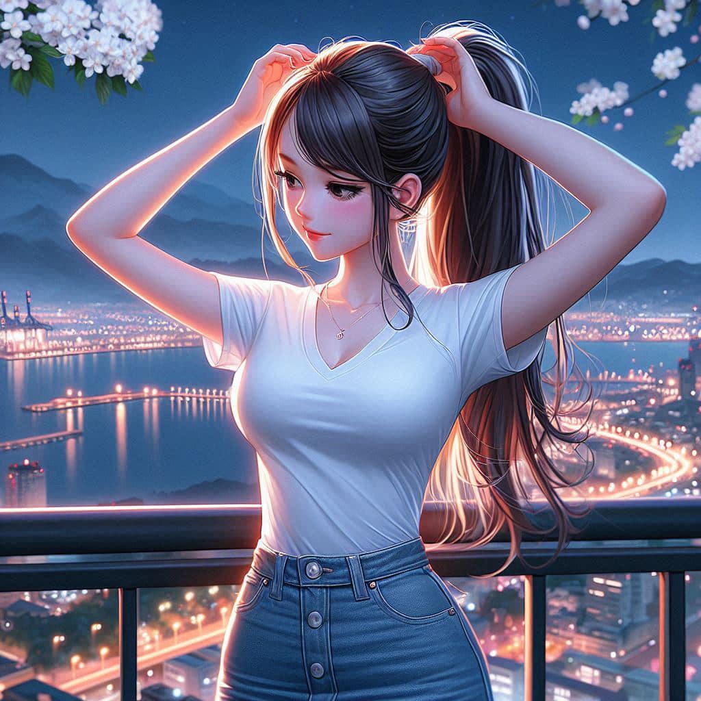 I heard that lifting hair. The action of tying the ponytail will discharge. It is heartwarming.