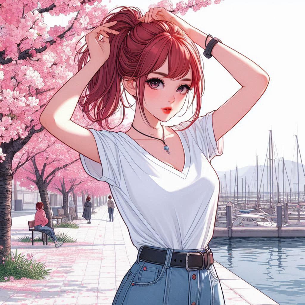 I heard that lifting hair. The action of tying the ponytail will discharge. It is heartwarming.