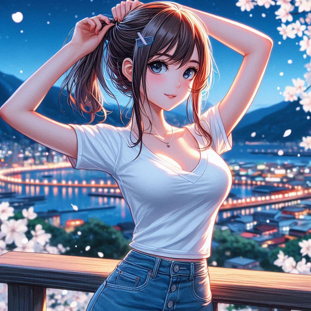 I heard that lifting hair. The action of tying the ponytail will discharge. It is heartwarming.