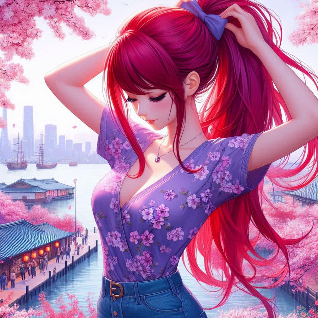 I heard that lifting hair. The action of tying the ponytail will discharge. It is heartwarming.