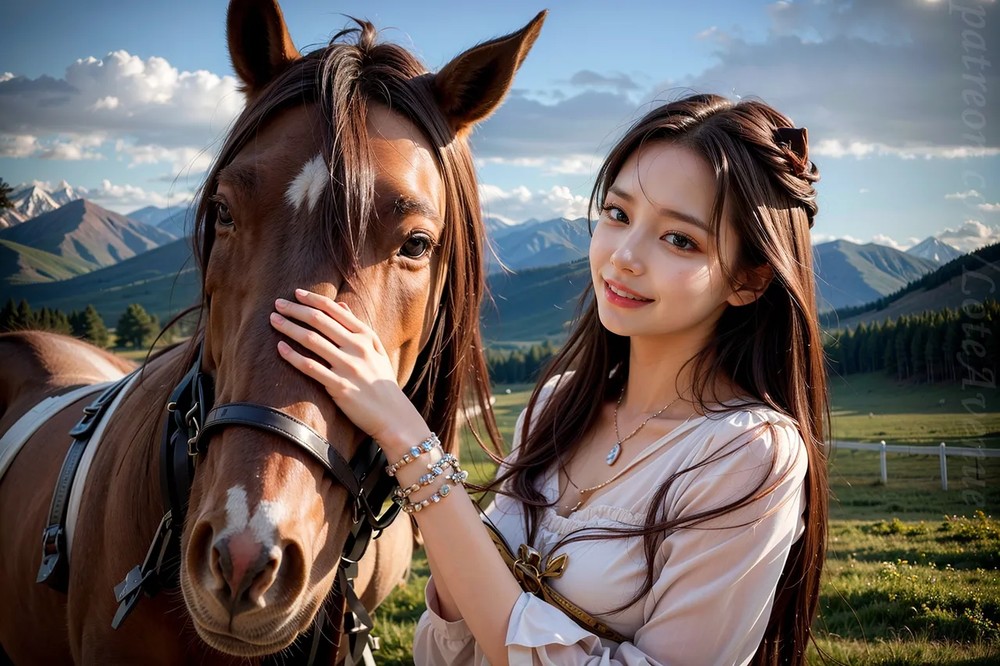 ★Patreon★ - Ash. Riding Horse Wallpaper Style