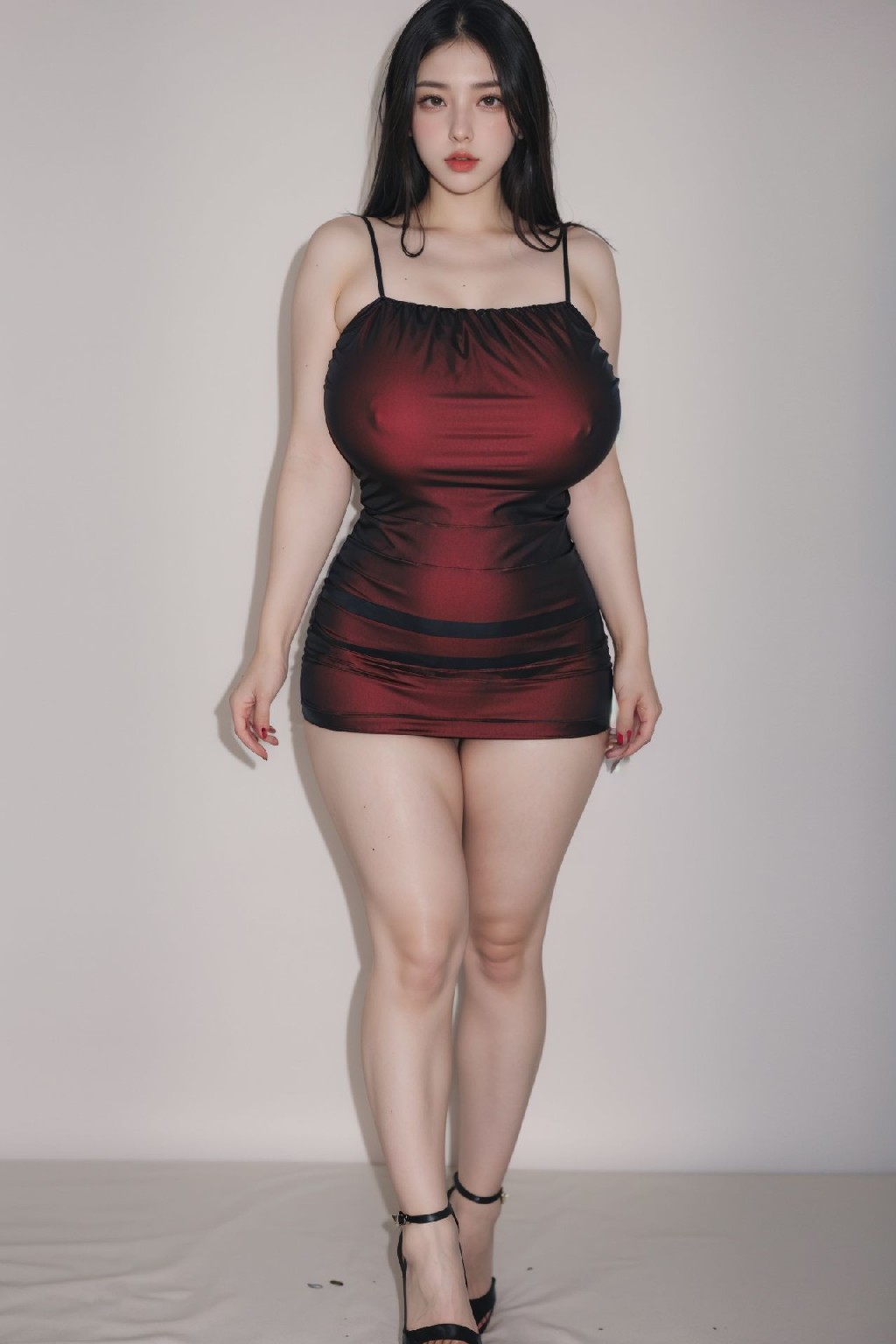 Sexy Maroon Dress NSFW 112p