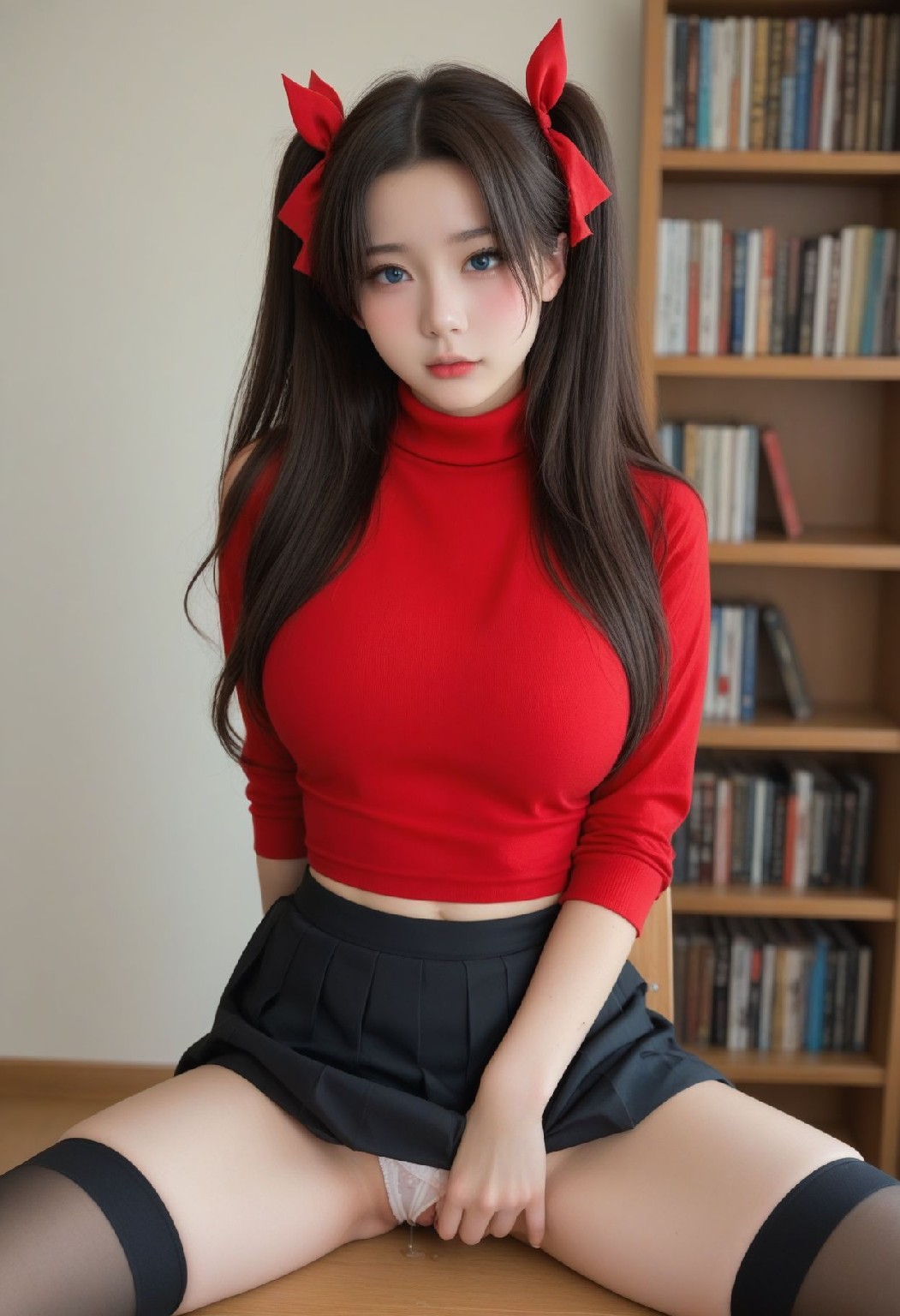 紅色毛衣