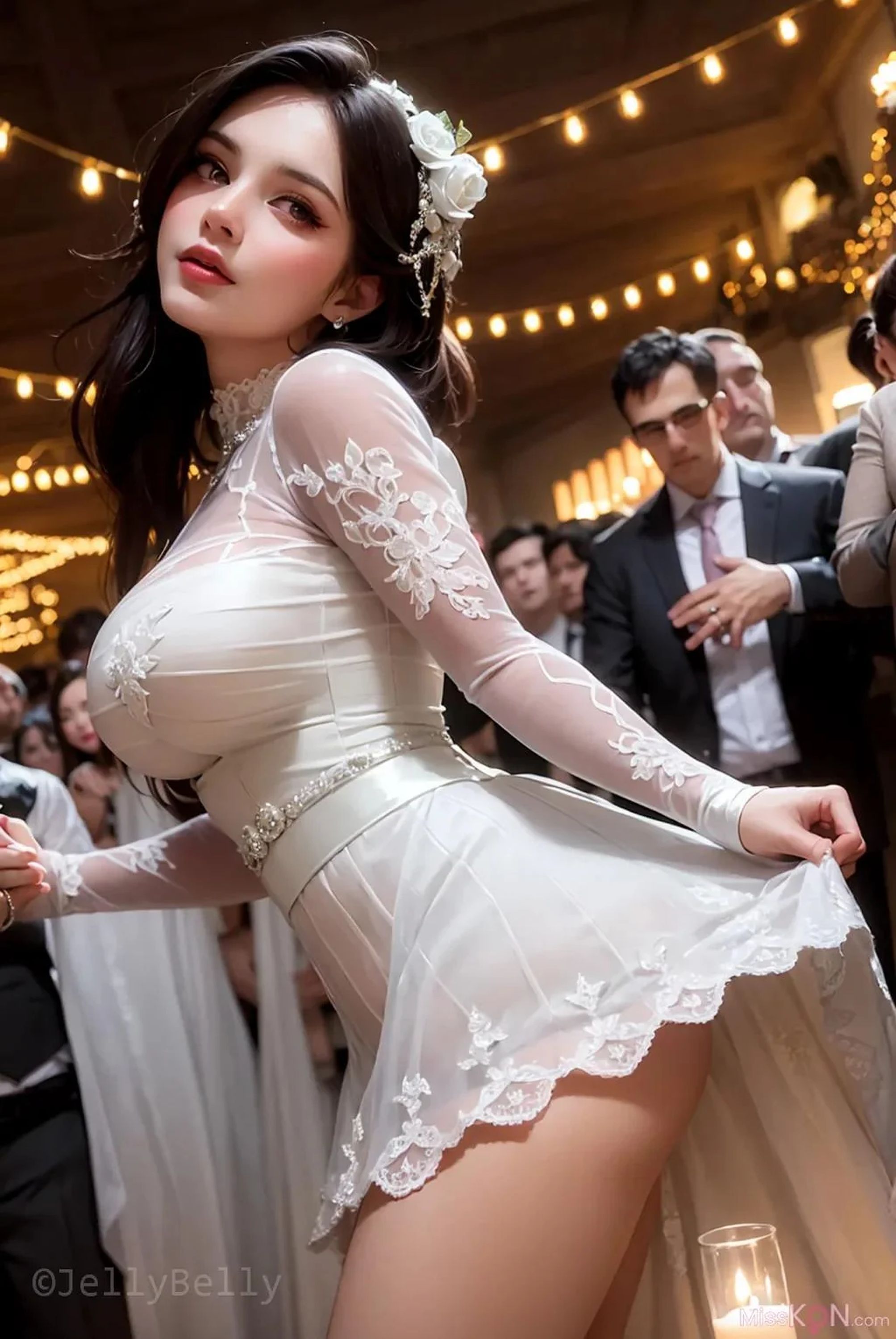 【網路收集系列】AI《 歐風豐乳美嬌娘的婚禮現場1 》【60P】