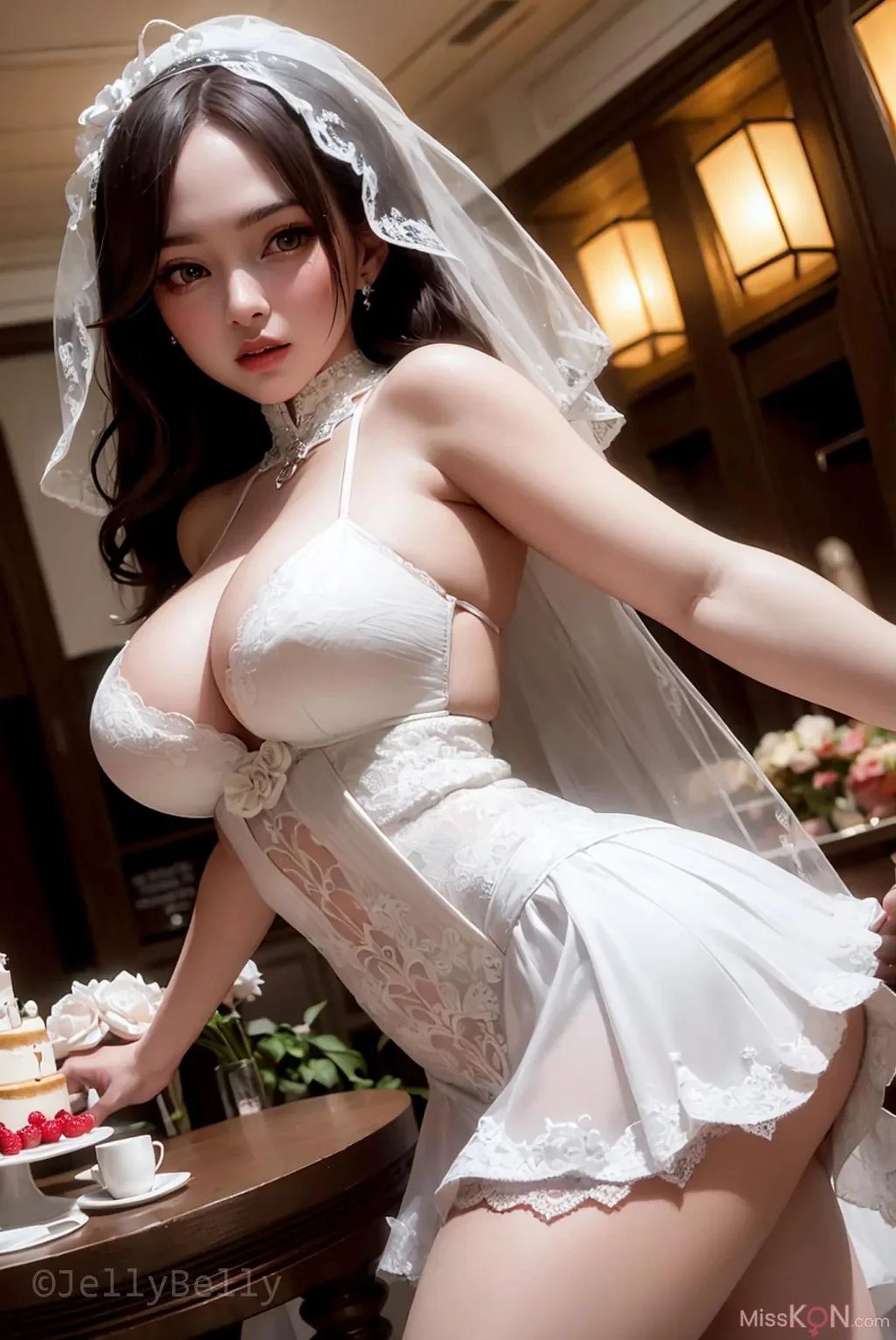 【網路收集系列】AI《 歐風豐乳美嬌娘的婚禮現場1 》【60P】