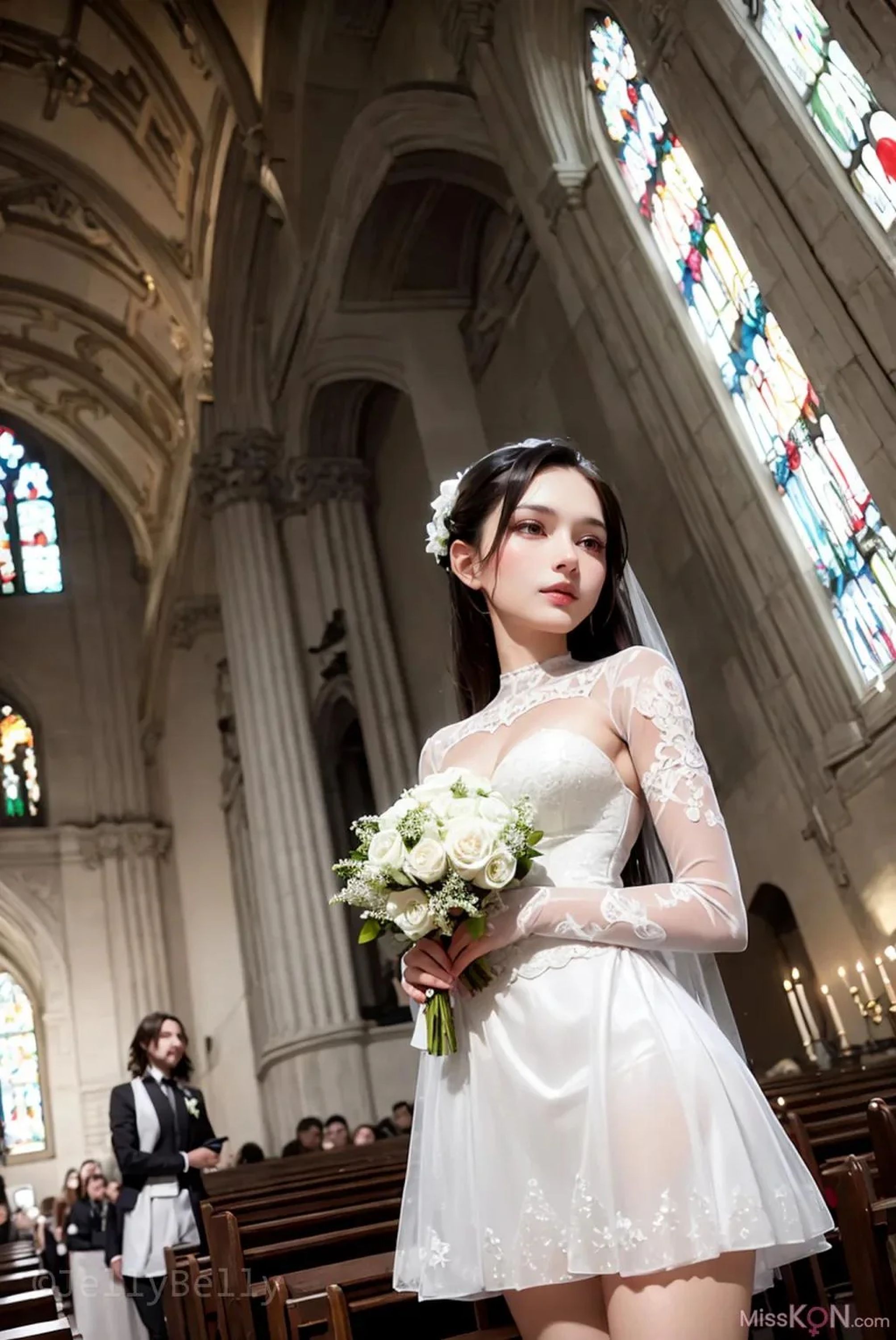 【網路收集系列】AI《 歐風豐乳美嬌娘的婚禮現場1 》【60P】