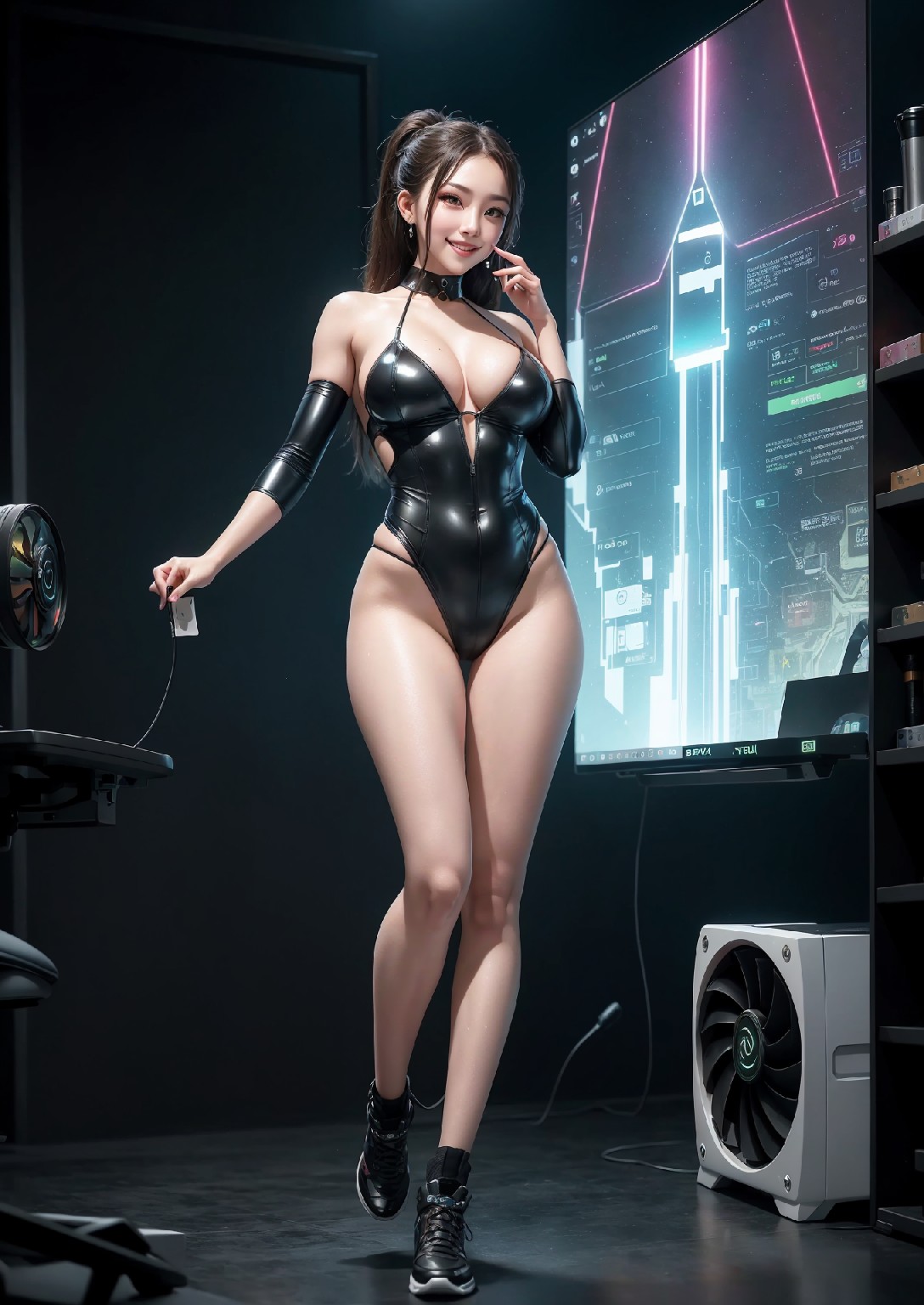 Computex Nvidia AI 女孩2