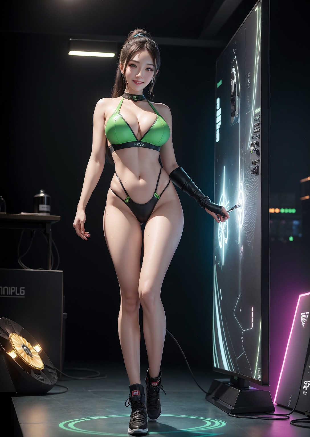 Computex Nvidia AI 女孩2