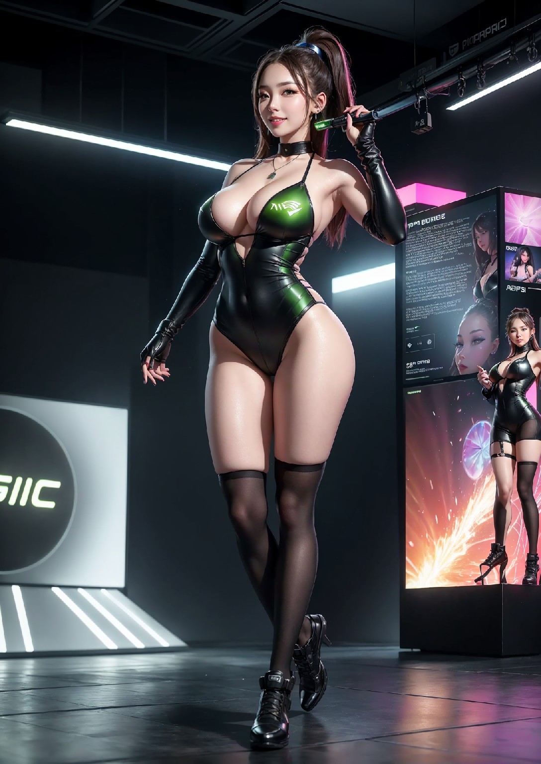 Computex Nvidia AI 女孩2