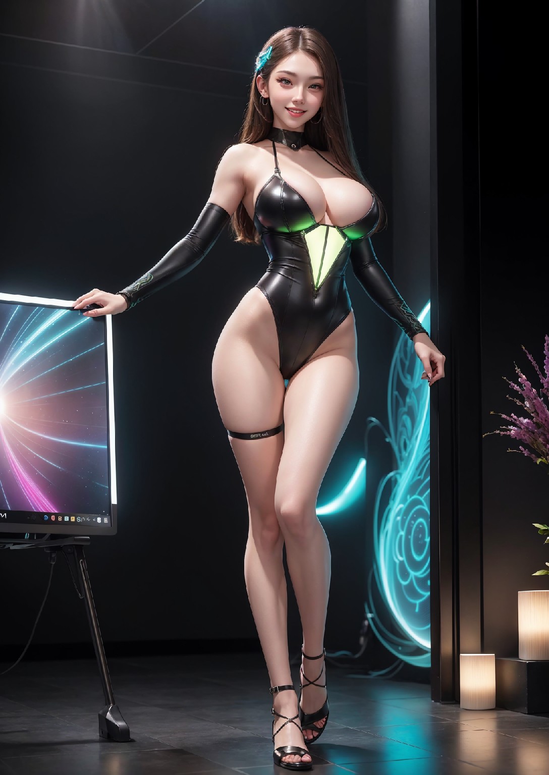 Computex Nvidia AI 女孩2