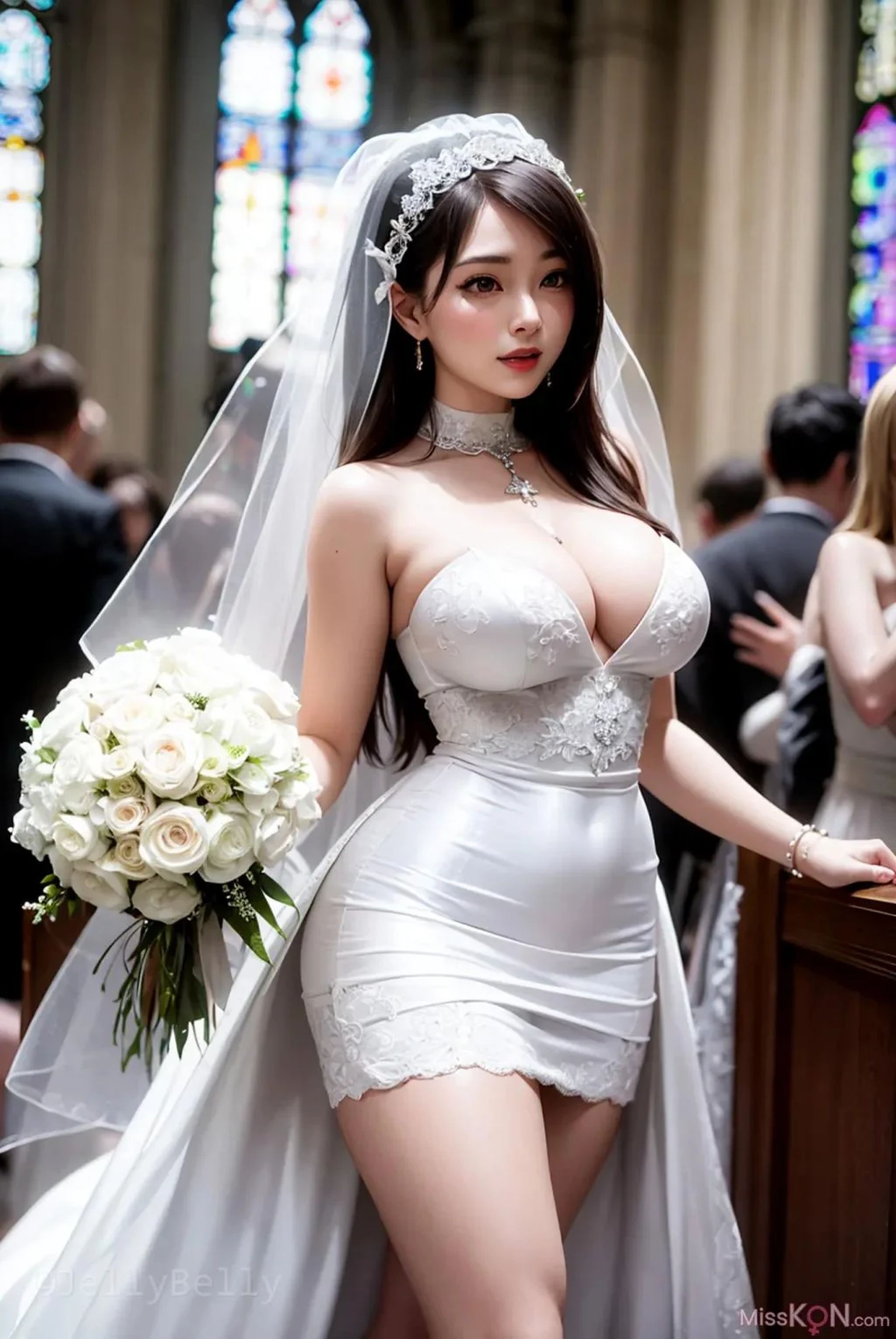【網路收集系列】AI《 歐風豐乳美嬌娘的婚禮現場2 》【82P】