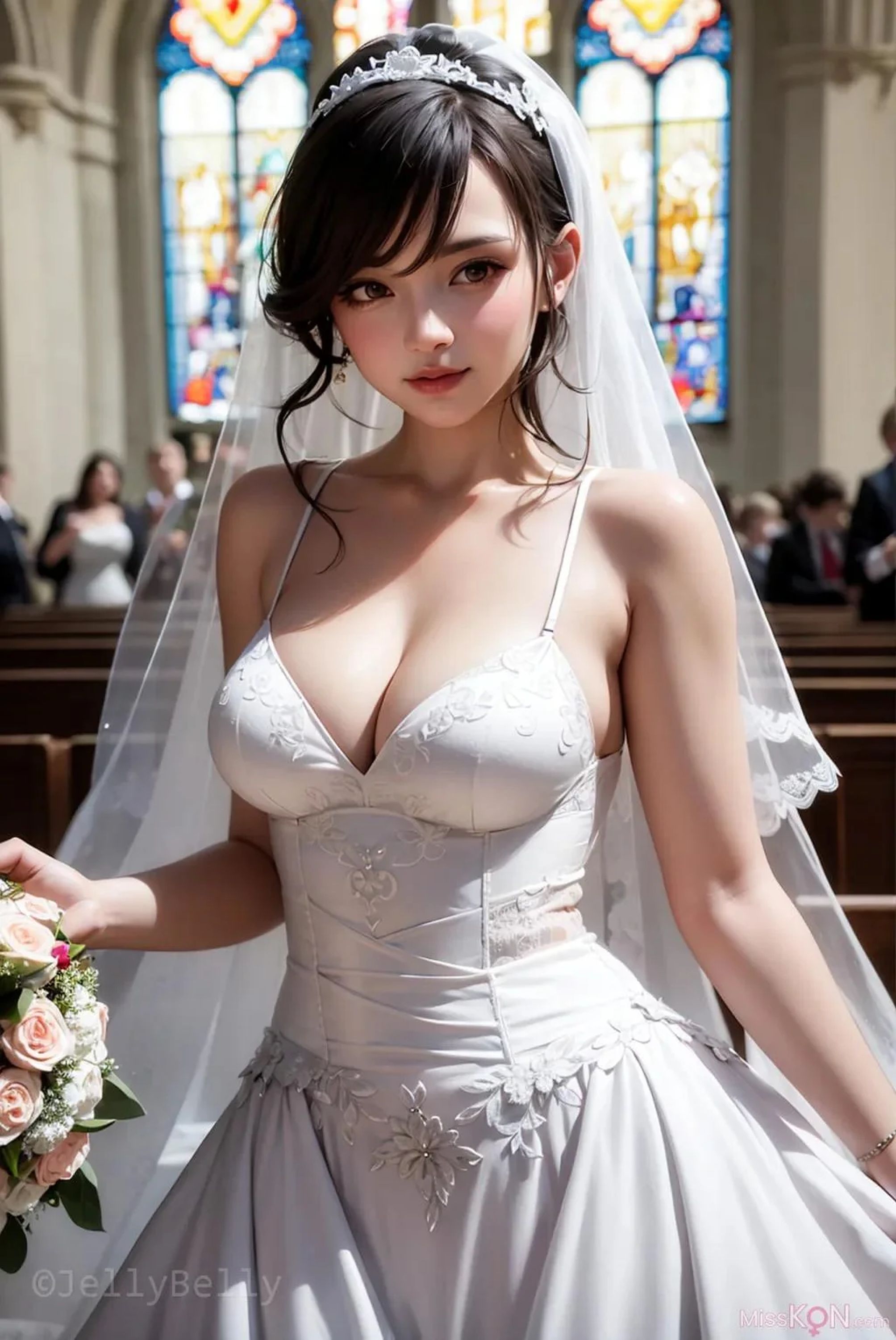 【網路收集系列】AI《 歐風豐乳美嬌娘的婚禮現場2 》【82P】