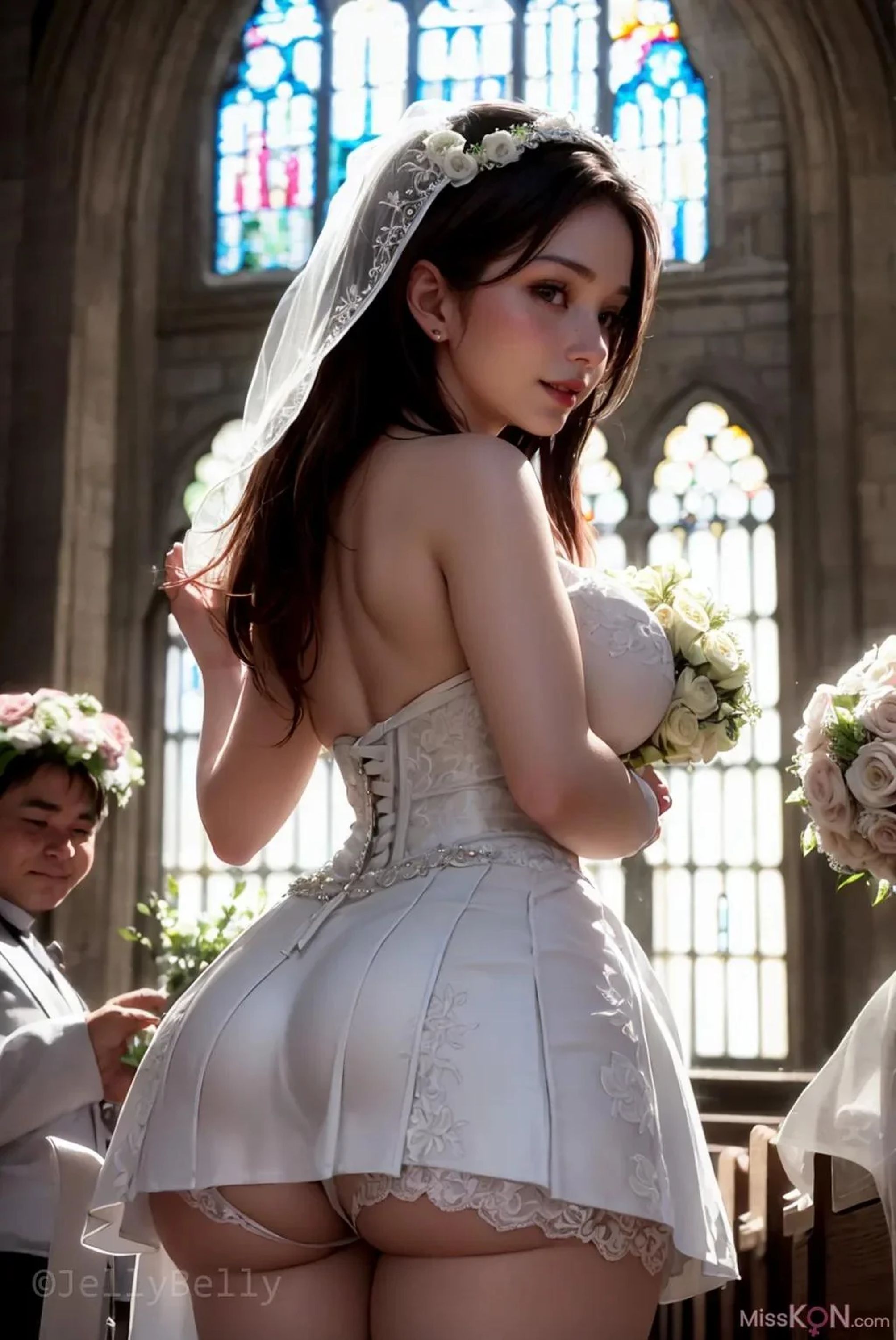 【網路收集系列】AI《 歐風豐乳美嬌娘的婚禮現場2 》【82P】