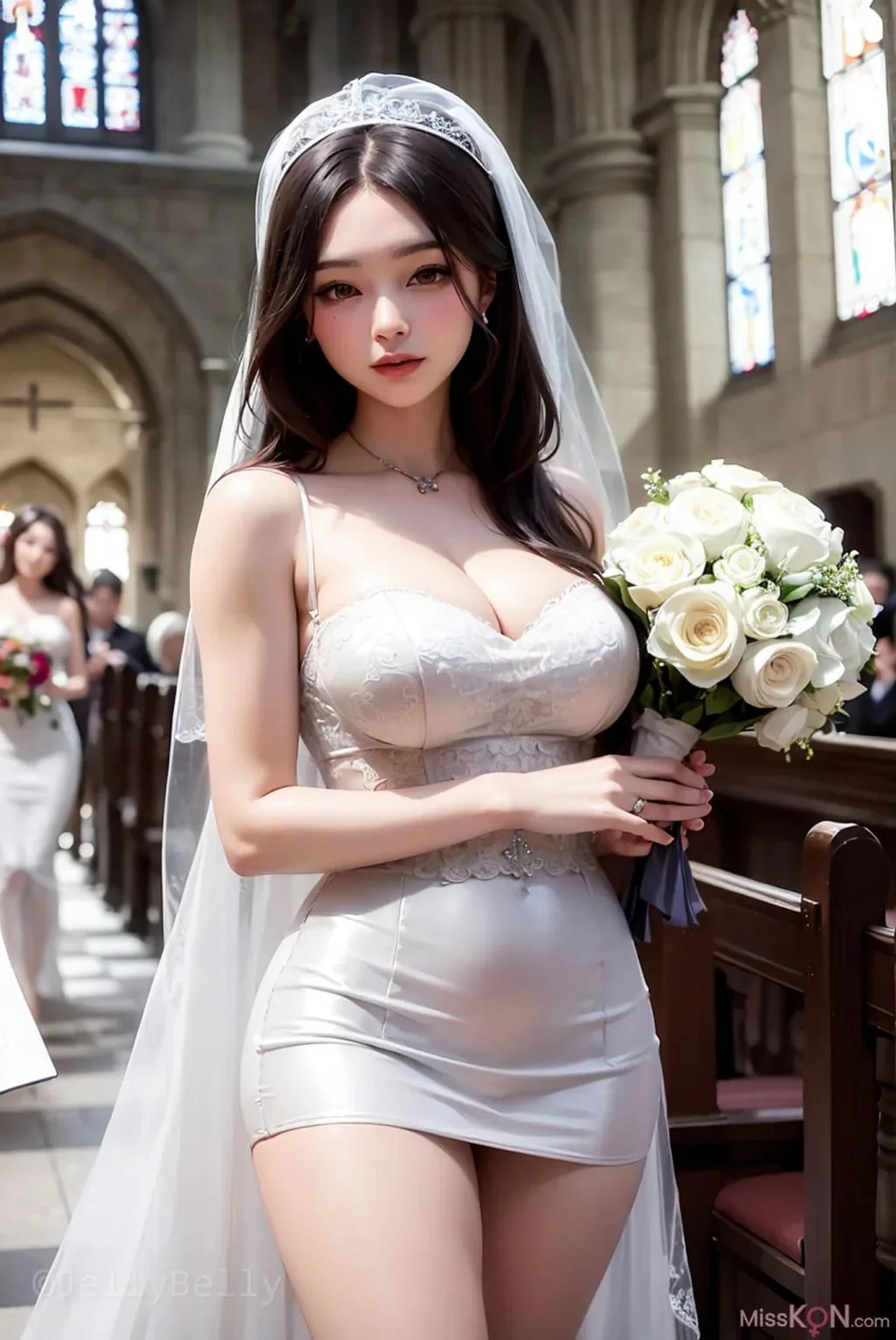 【網路收集系列】AI《 歐風豐乳美嬌娘的婚禮現場2 》【82P】
