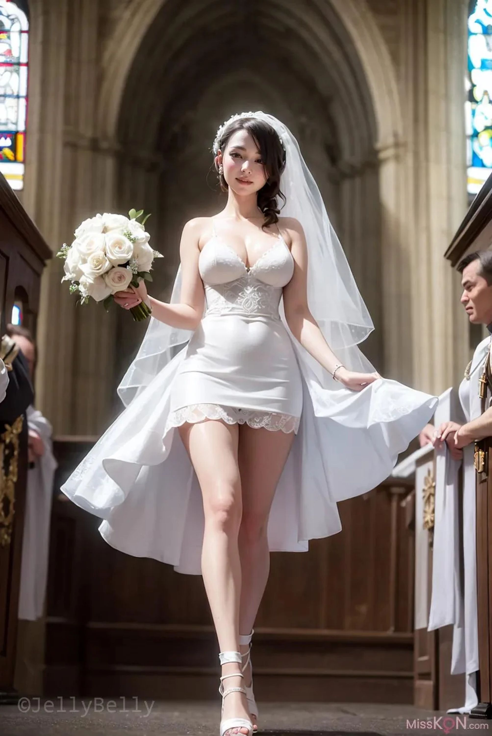 【網路收集系列】AI《 歐風豐乳美嬌娘的婚禮現場2 》【82P】