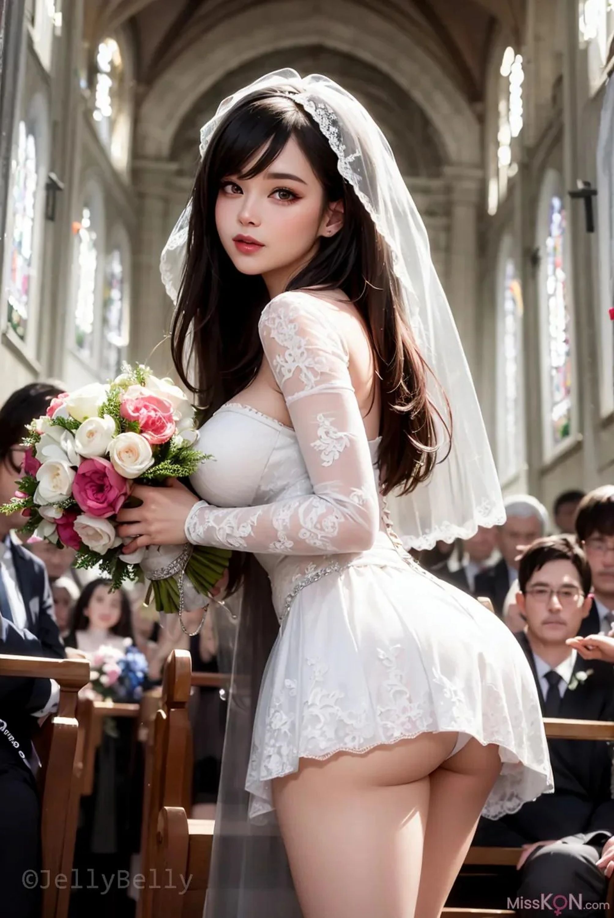 【網路收集系列】AI《 歐風豐乳美嬌娘的婚禮現場2 》【82P】