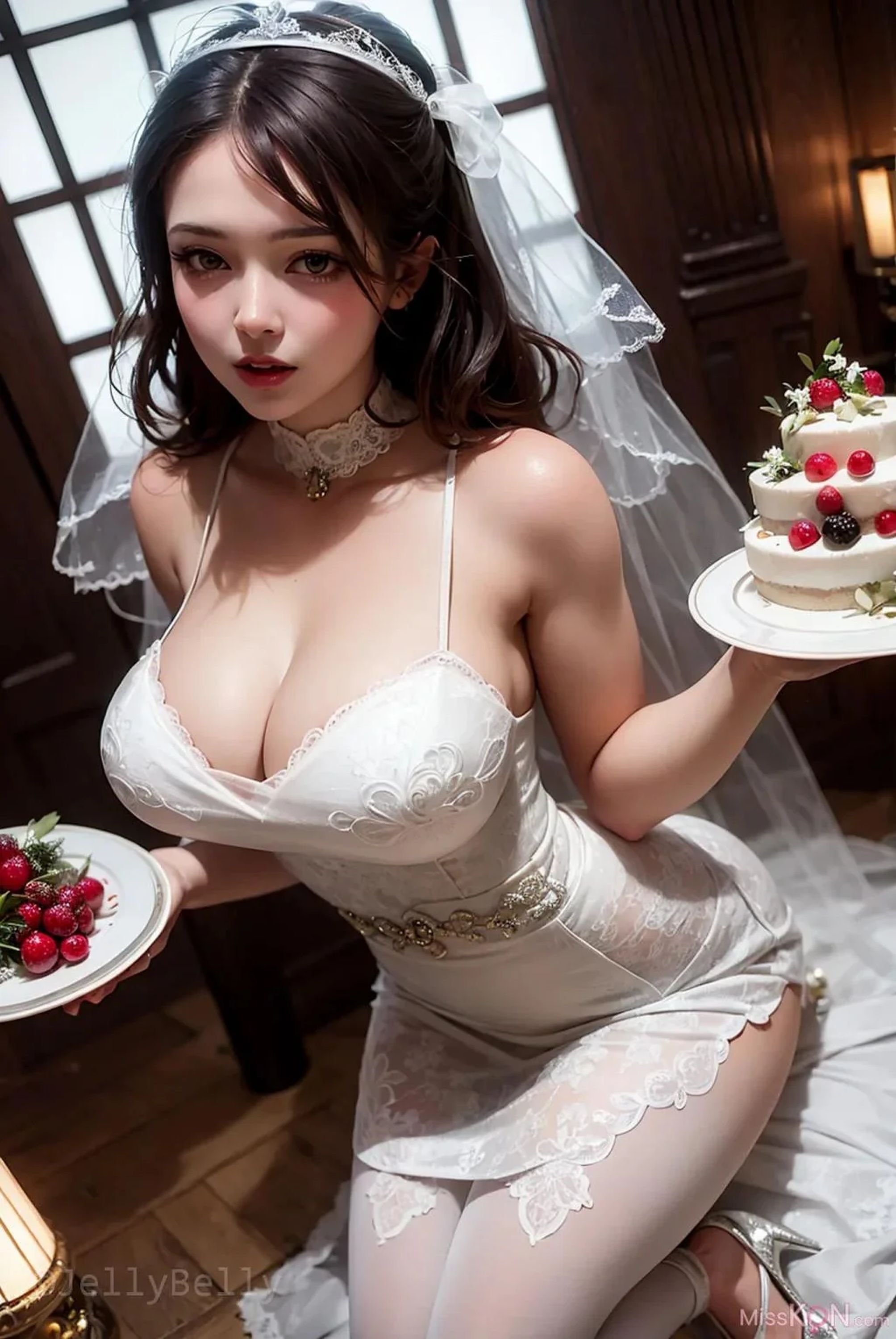【網路收集系列】AI《 歐風豐乳美嬌娘的婚禮現場2 》【82P】