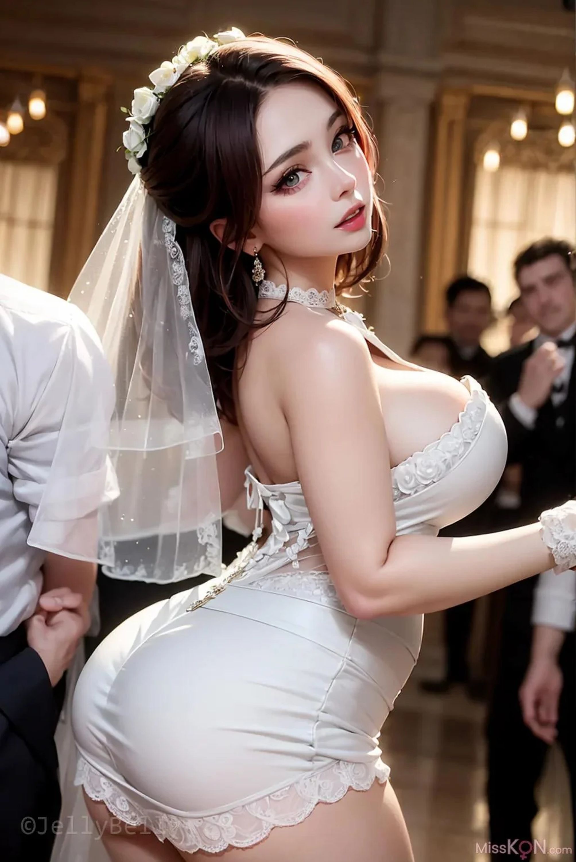【網路收集系列】AI《 歐風豐乳美嬌娘的婚禮現場2 》【82P】
