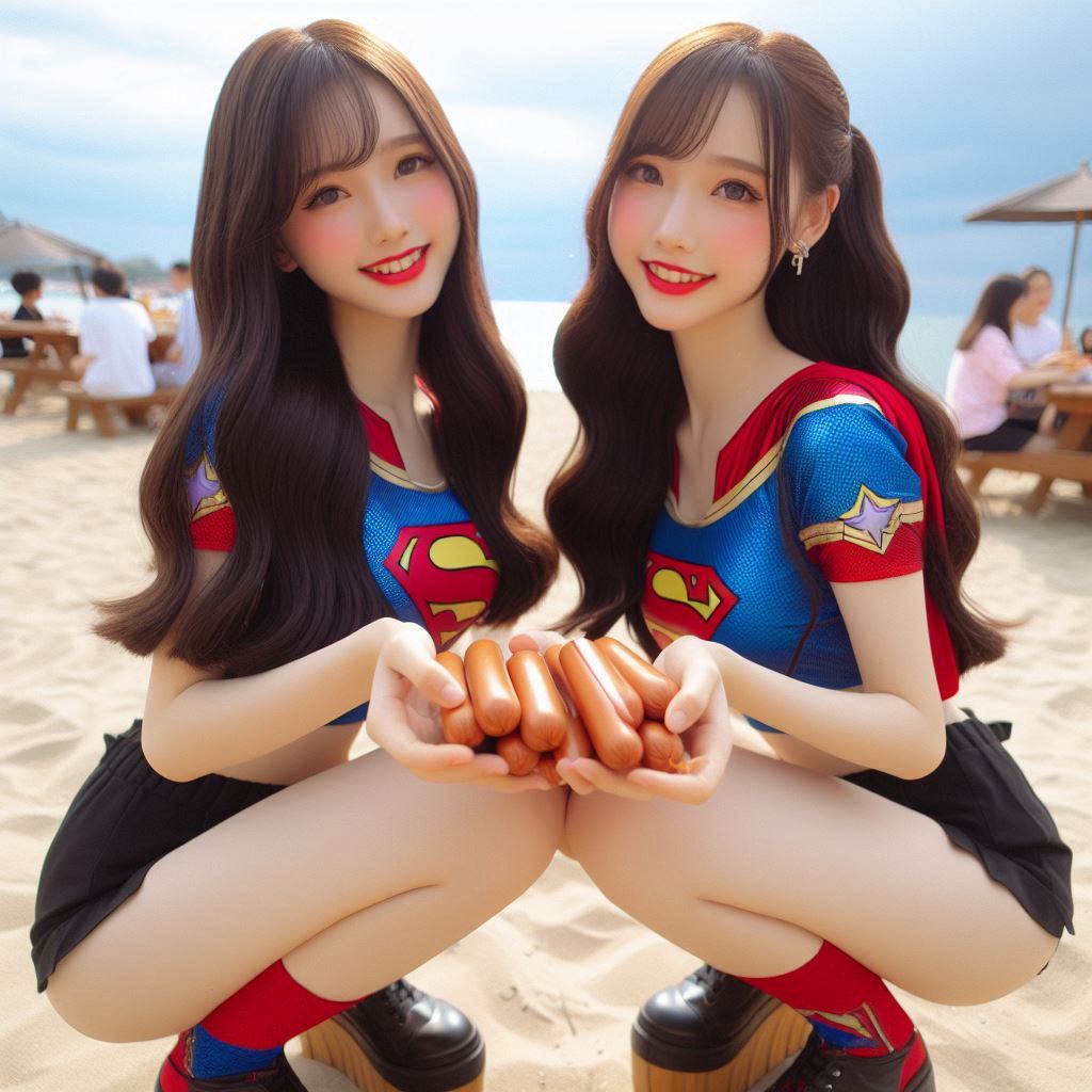 "Hurry! Wait online!" Series (16) Beach Cosplay Sister's Super Heroine "