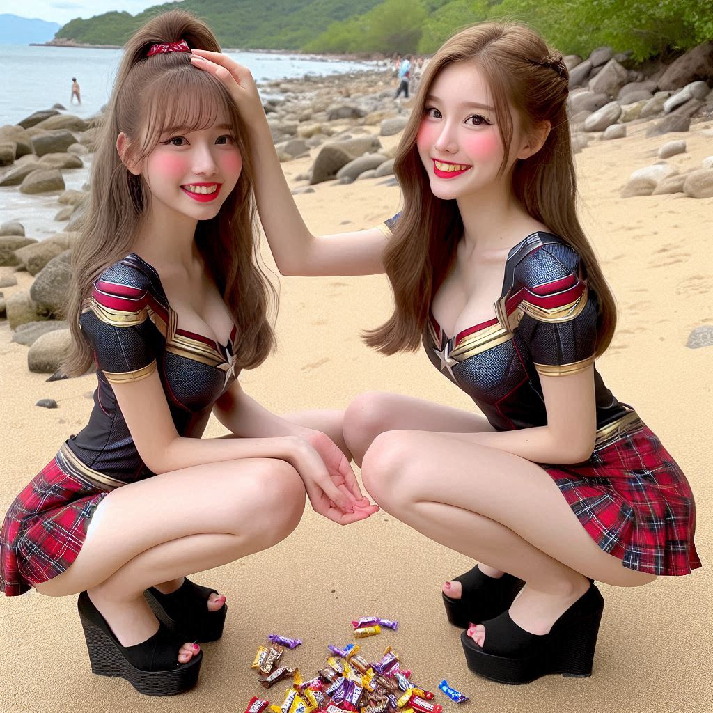 "Hurry! Wait online!" Series (16) Beach Cosplay Sister's Super Heroine "