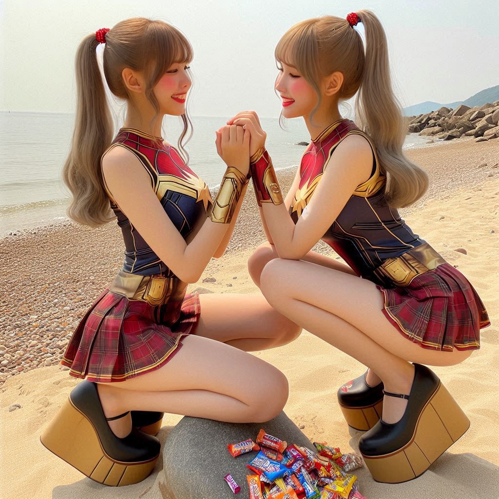 "Hurry! Wait online!" Series (16) Beach Cosplay Sister's Super Heroine "