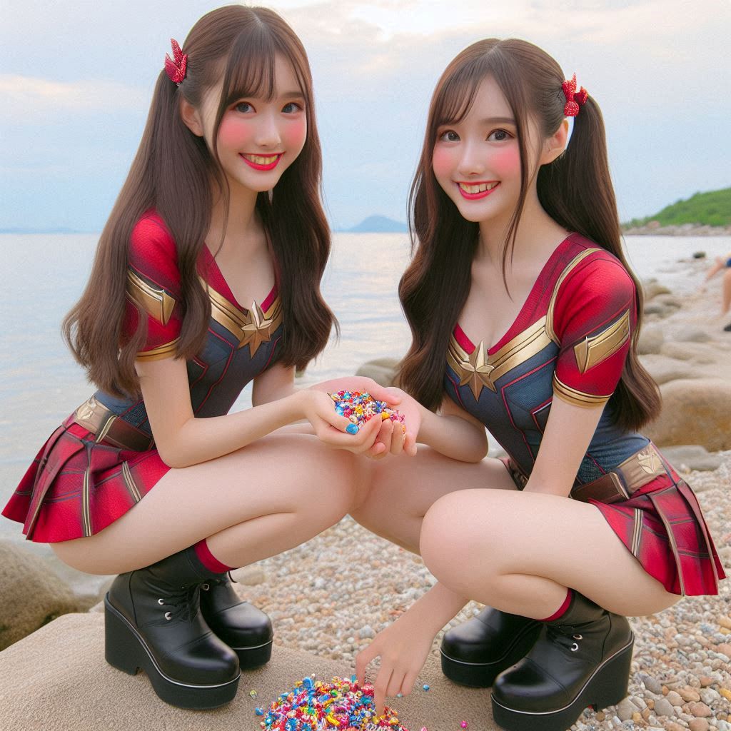 "Hurry! Wait online!" Series (16) Beach Cosplay Sister's Super Heroine "