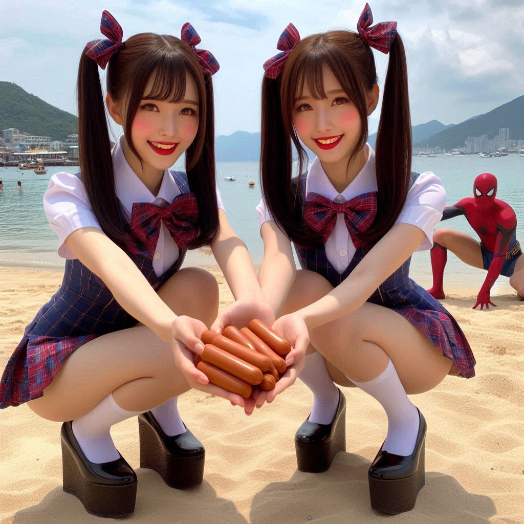 "Hurry! Wait online!" Series (16) Beach Cosplay Sister's Super Heroine "