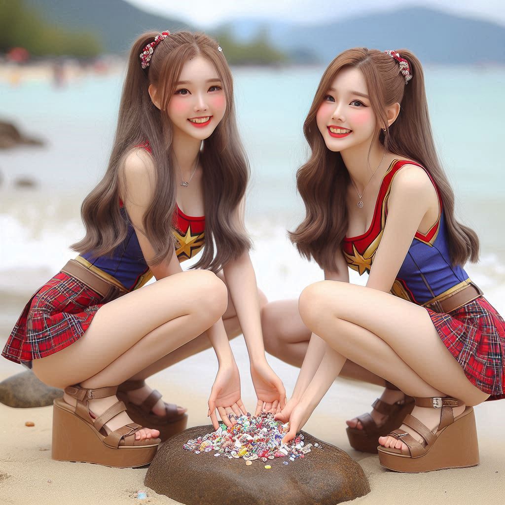 "Hurry! Wait online!" Series (16) Beach Cosplay Sister's Super Heroine "