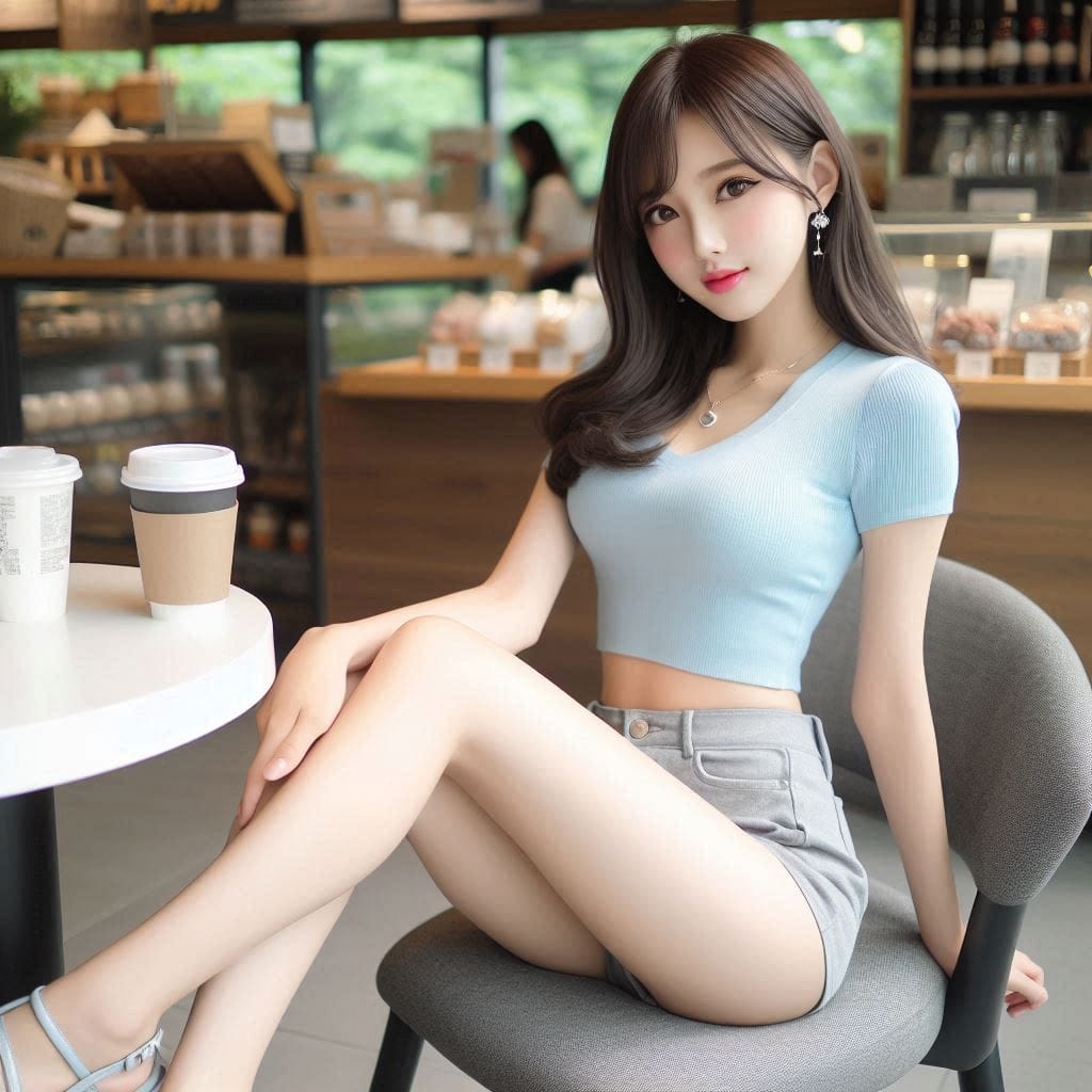 Woman in blue