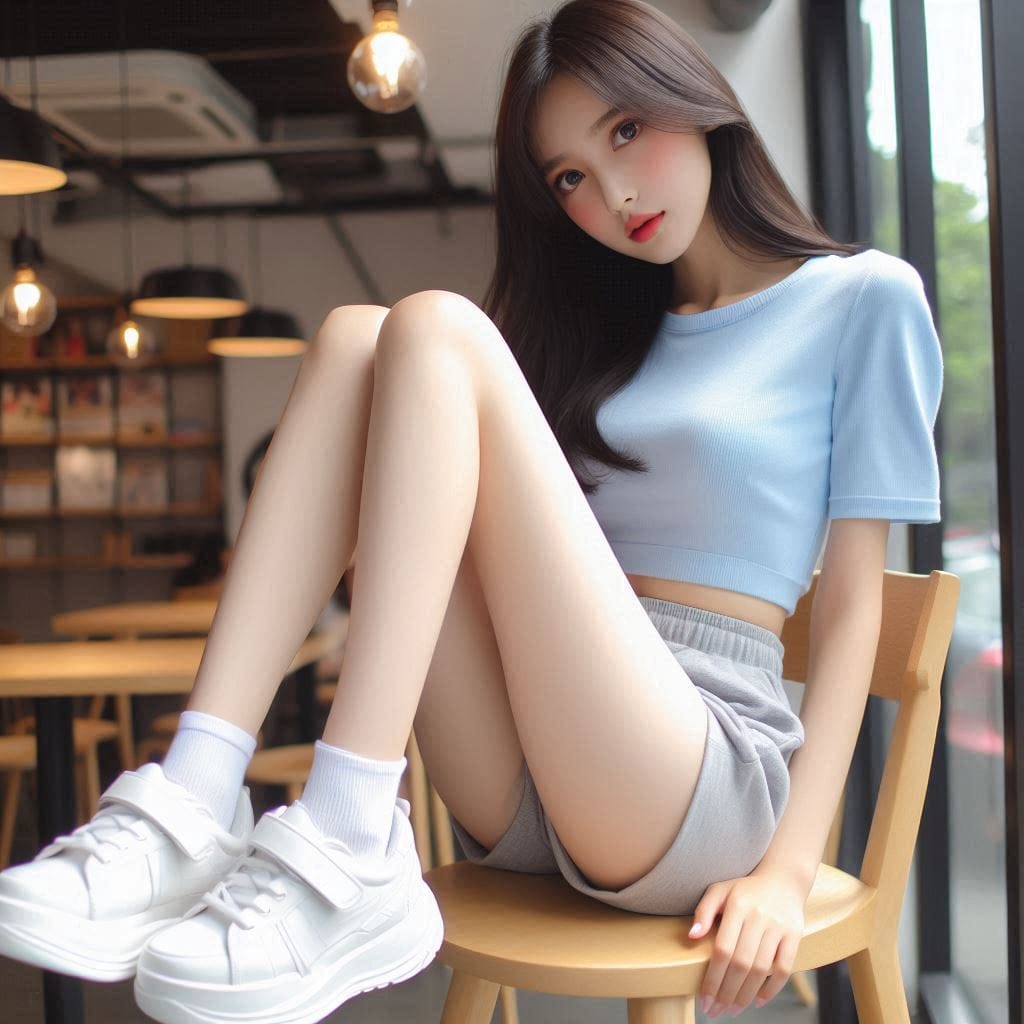 Woman in blue