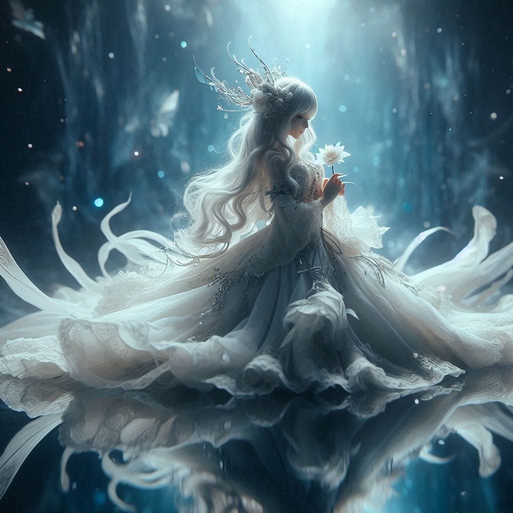 Water Moon Mirror Flower - Cloudy Dream Flower