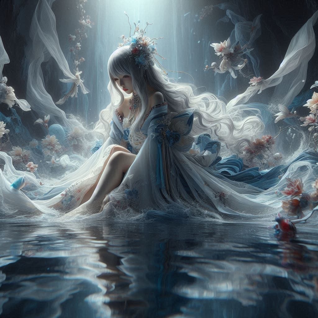 Water Moon Mirror Flower - Cloudy Dream Flower