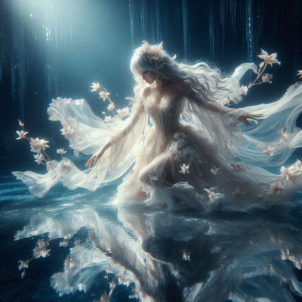 Water Moon Mirror Flower - Cloudy Dream Flower