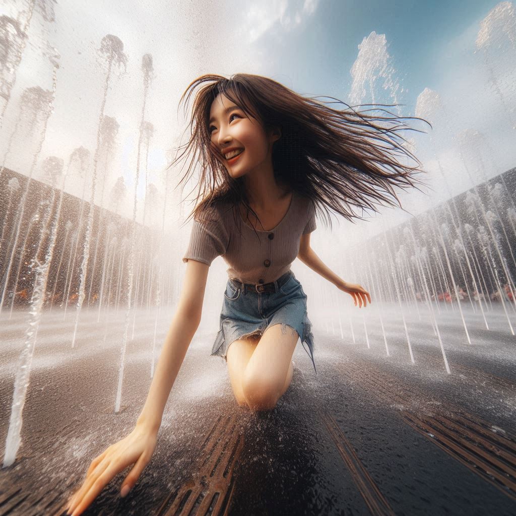 Girl in the fountain