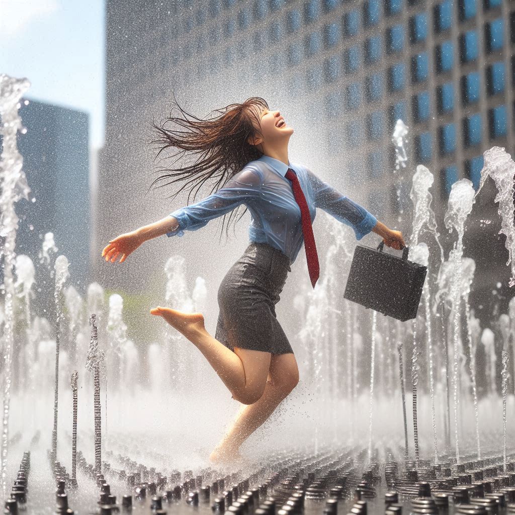 Girl in the fountain