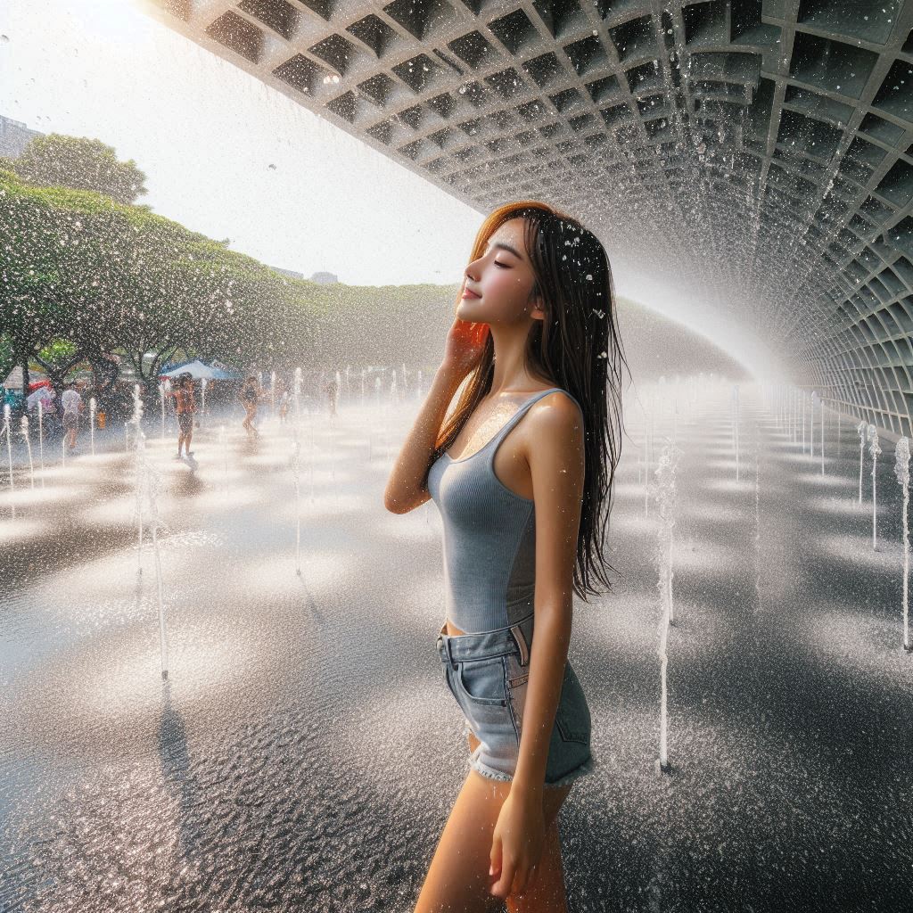 Girl in the fountain