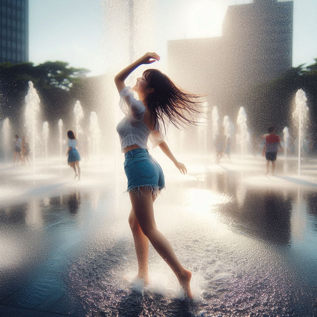 Girl in the fountain