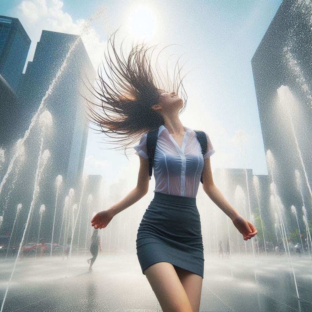 Girl in the fountain
