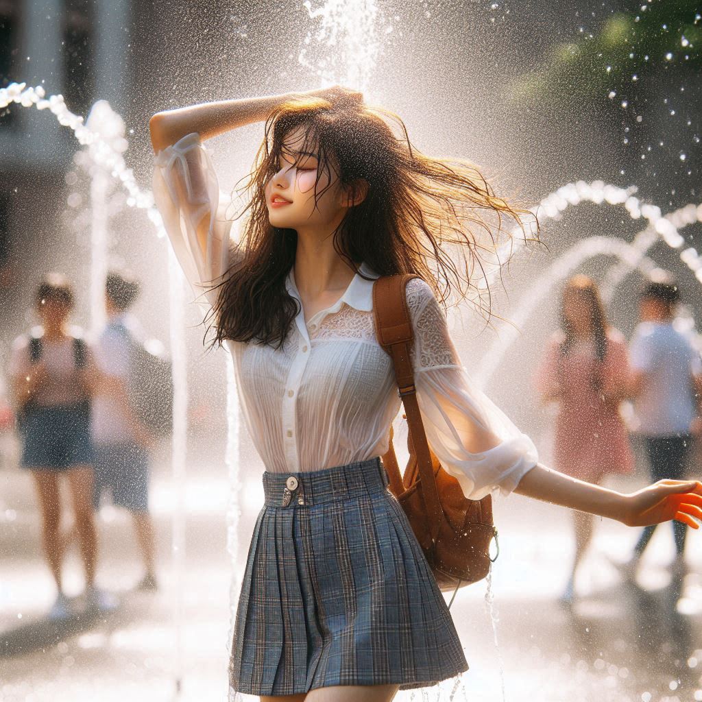 Girl in the fountain