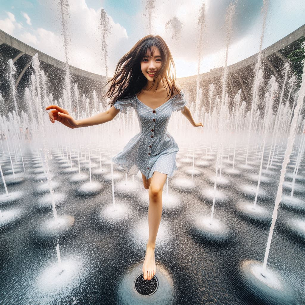 Girl in the fountain