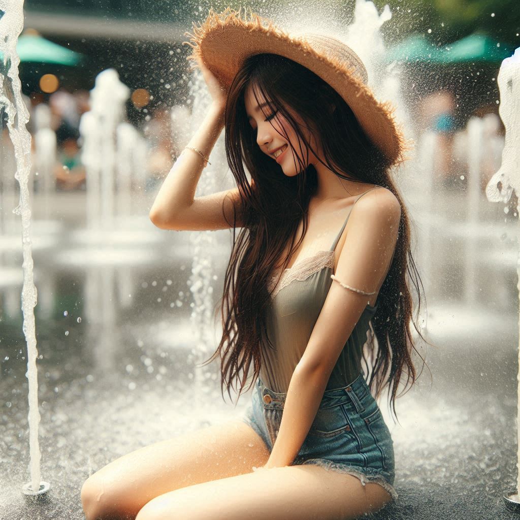 Girl in the fountain