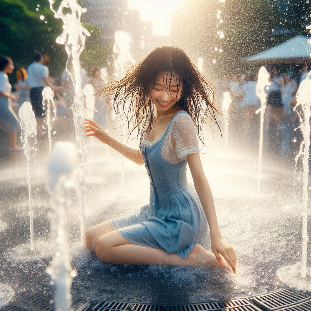 Girl in the fountain