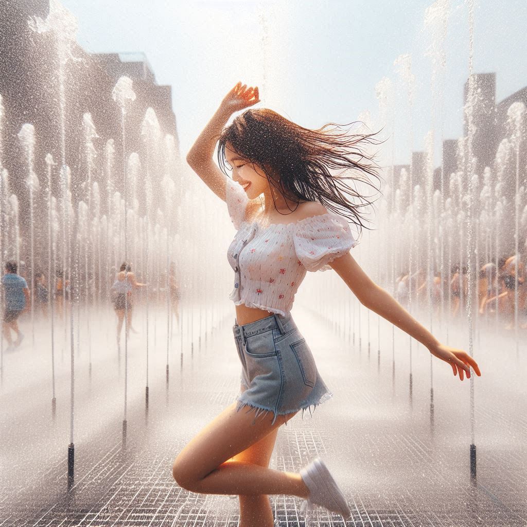 Girl in the fountain