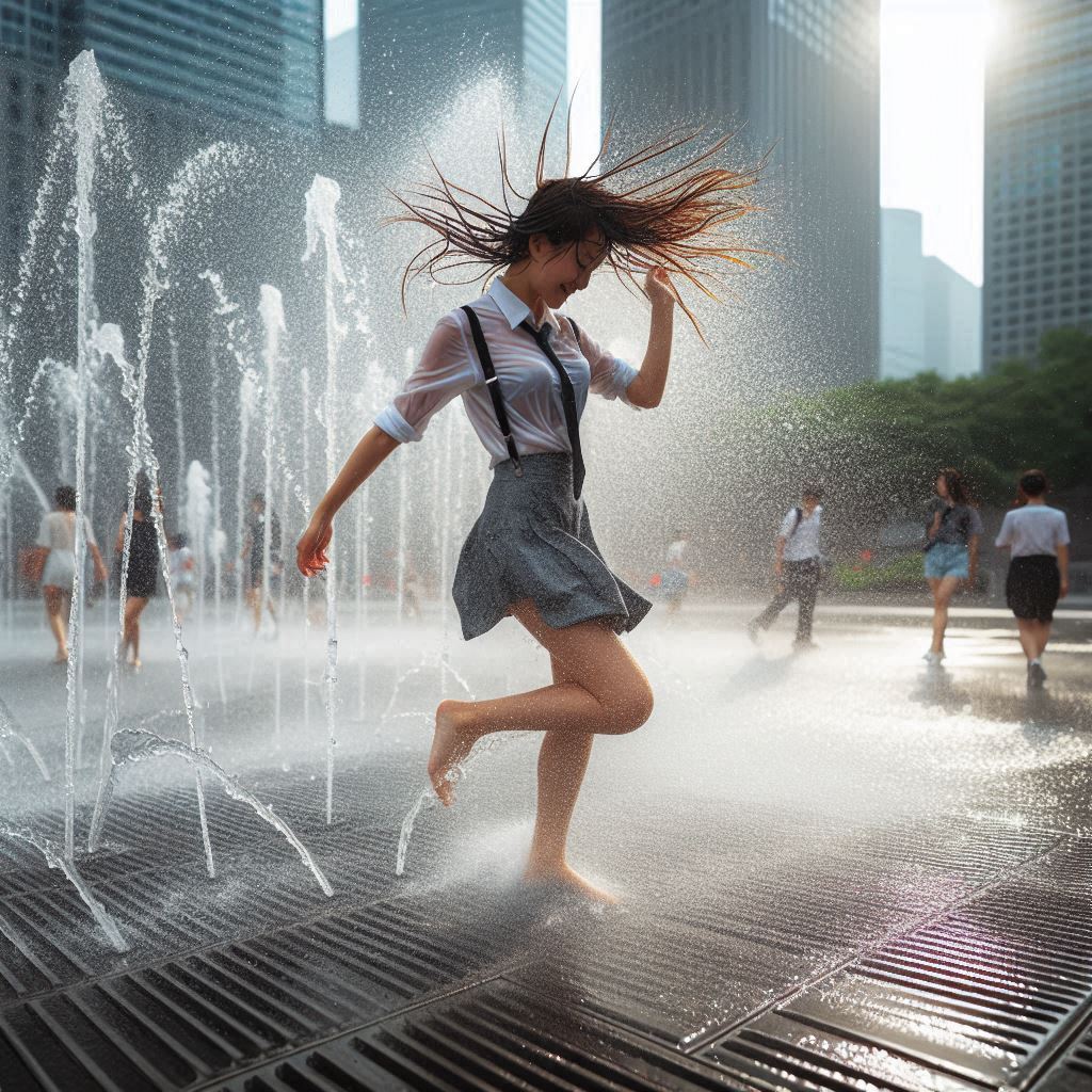 Girl in the fountain