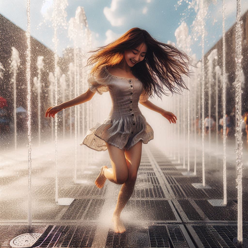 Girl in the fountain