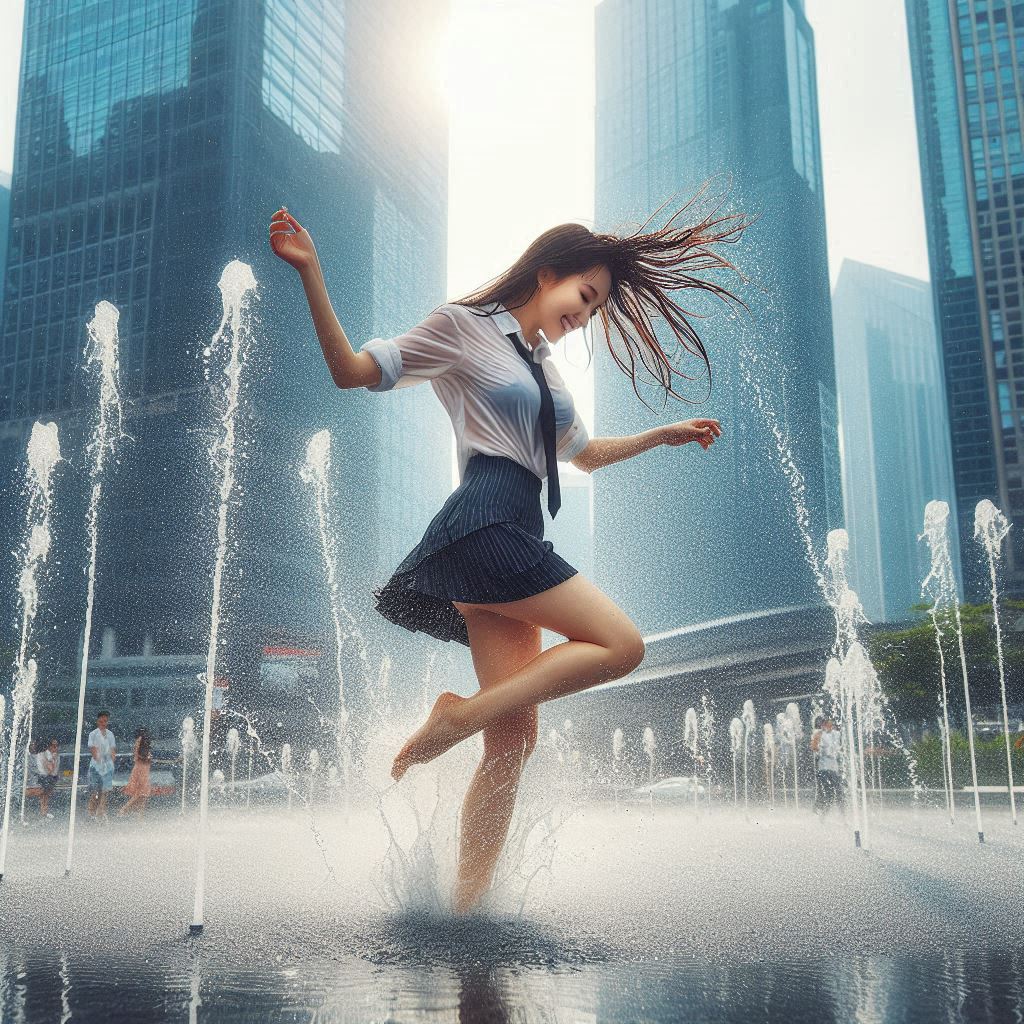 Girl in the fountain