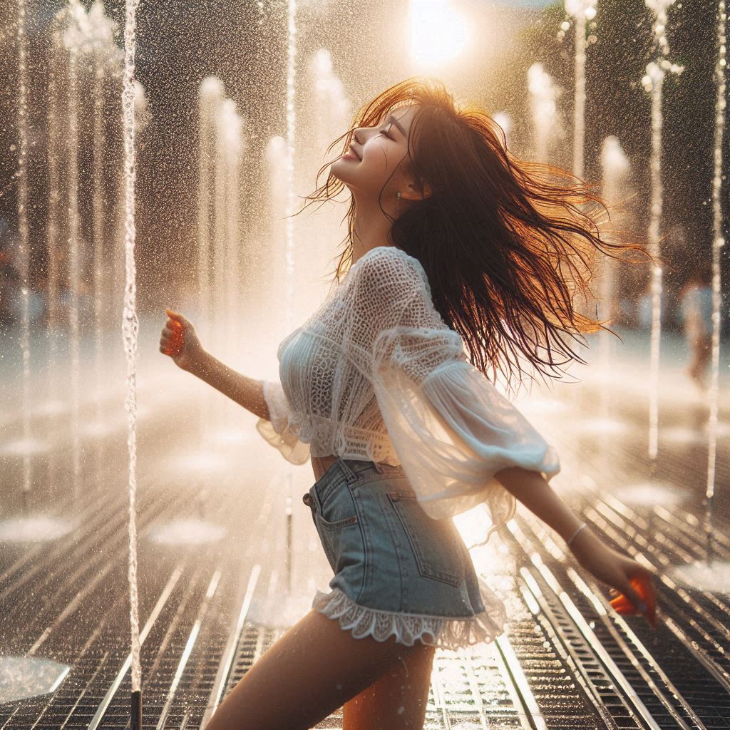 Girl in the fountain