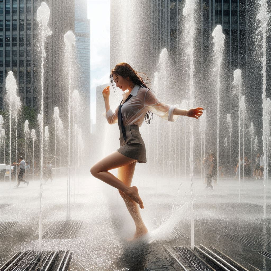 Girl in the fountain